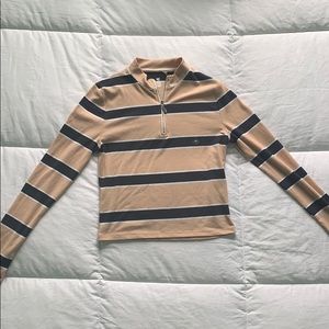 Pacsun Navy Blue and Tan Long Sleeve